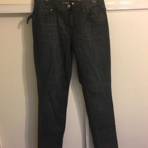 Polka dot skinny jeans